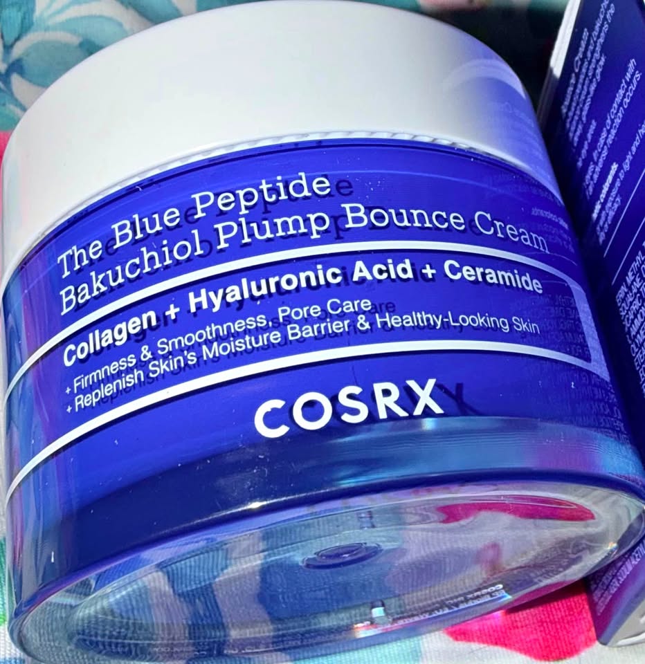 COSRX Blue Peptide Bakuchiol Plump Bounce Cream, my jar