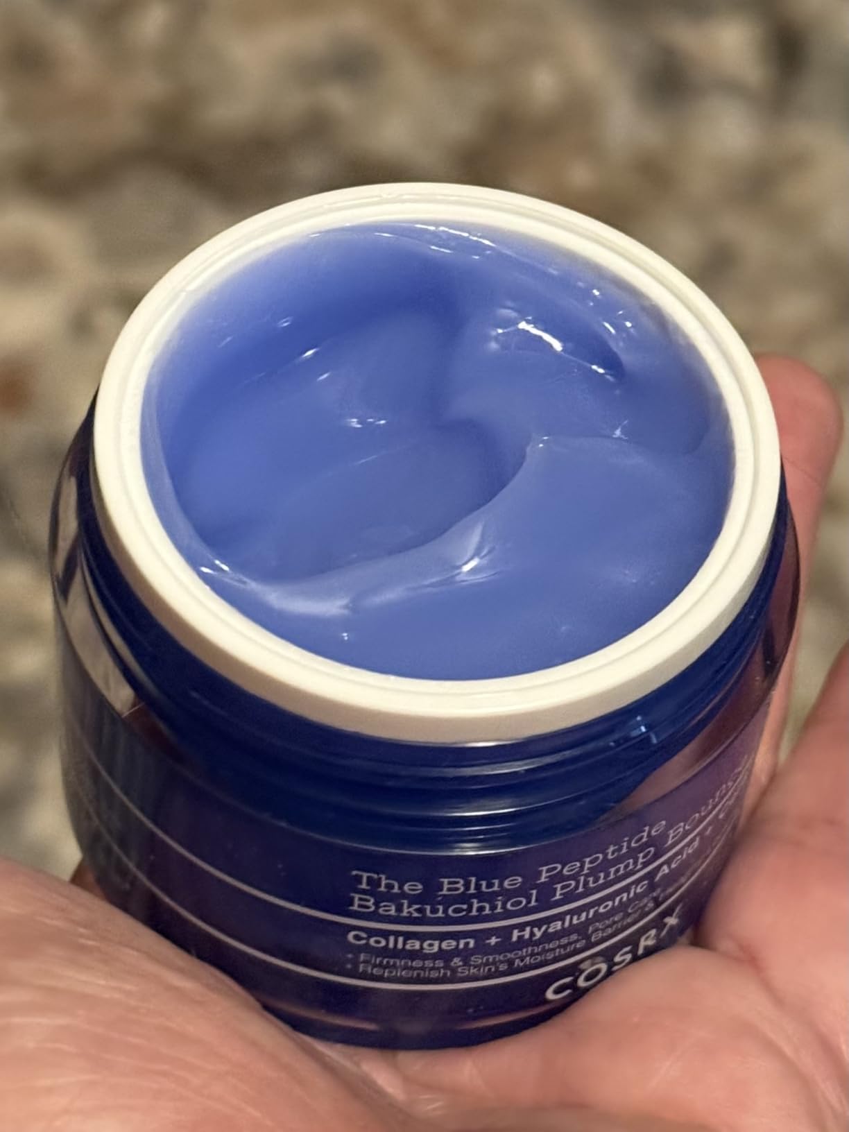 The blue cream inside my COSRX jar